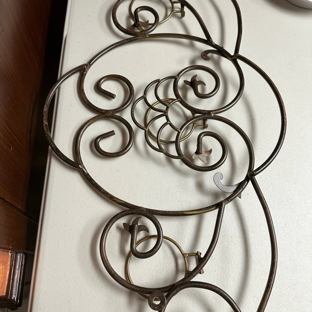 Home interiors Fleur de lis Hollywood Regency Hanging wall Candle Holder
